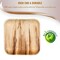 Square Palm Leaf Eco Friendly Disposable Pastry Plates - 5&#x22; (100 Plates)
